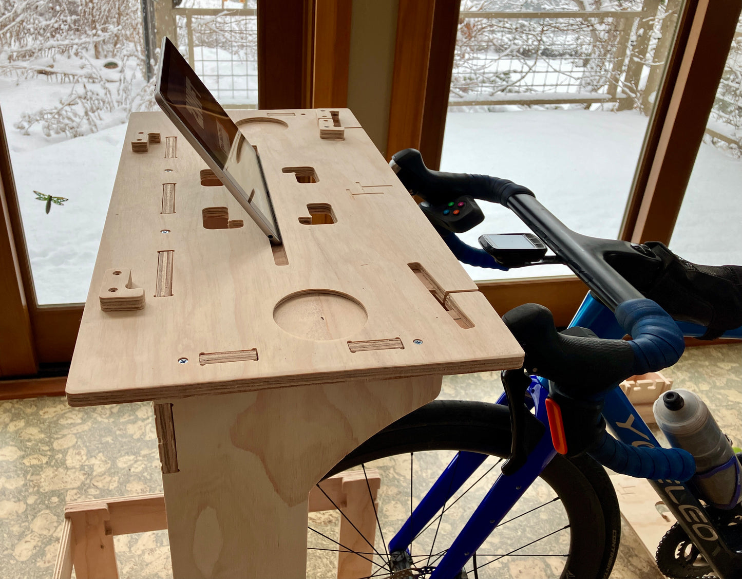 Laptop/Tablet  Desk Kit for indoor cycling, designed to work with my Rocker Plate kits