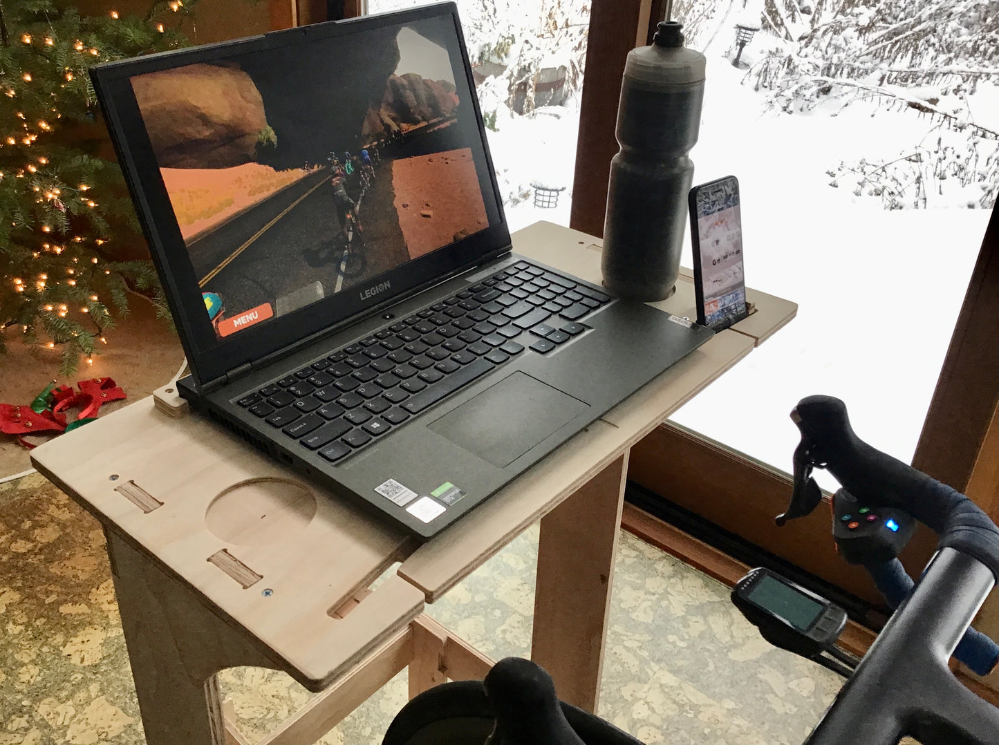 Laptop/Tablet  Desk Kit for indoor cycling, designed to work with my Rocker Plate kits